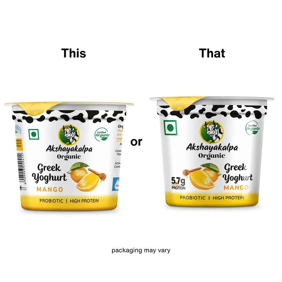 Akshayakalpa Organic Greek Yogurt - Mango