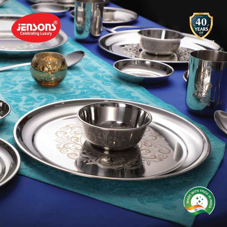 Jensons 16 Pcs Dinner Set Lazer Rangoli