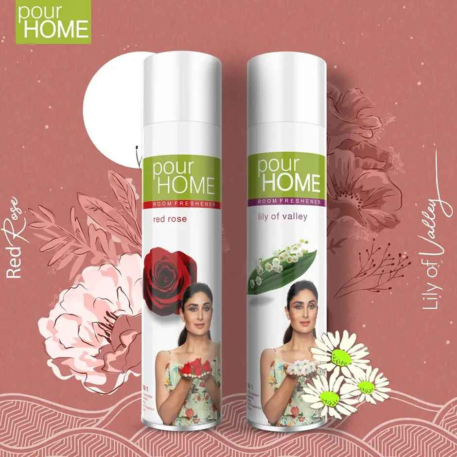 Pour Home Red Rose & Lily of Valley Room Freshener Spray