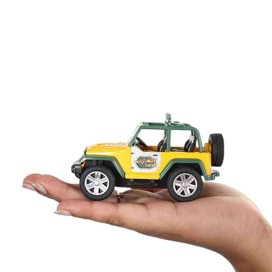 Centy Ranger Jungle Safari Pull Back Toy Off Roader Car for 3Y+ Green Colour