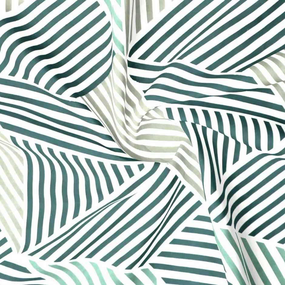 Dream Living Twizy Queen 115 GSM Microfibre Abstrct Bedsheet, 2 Pillow Covers, Green, 87x98in