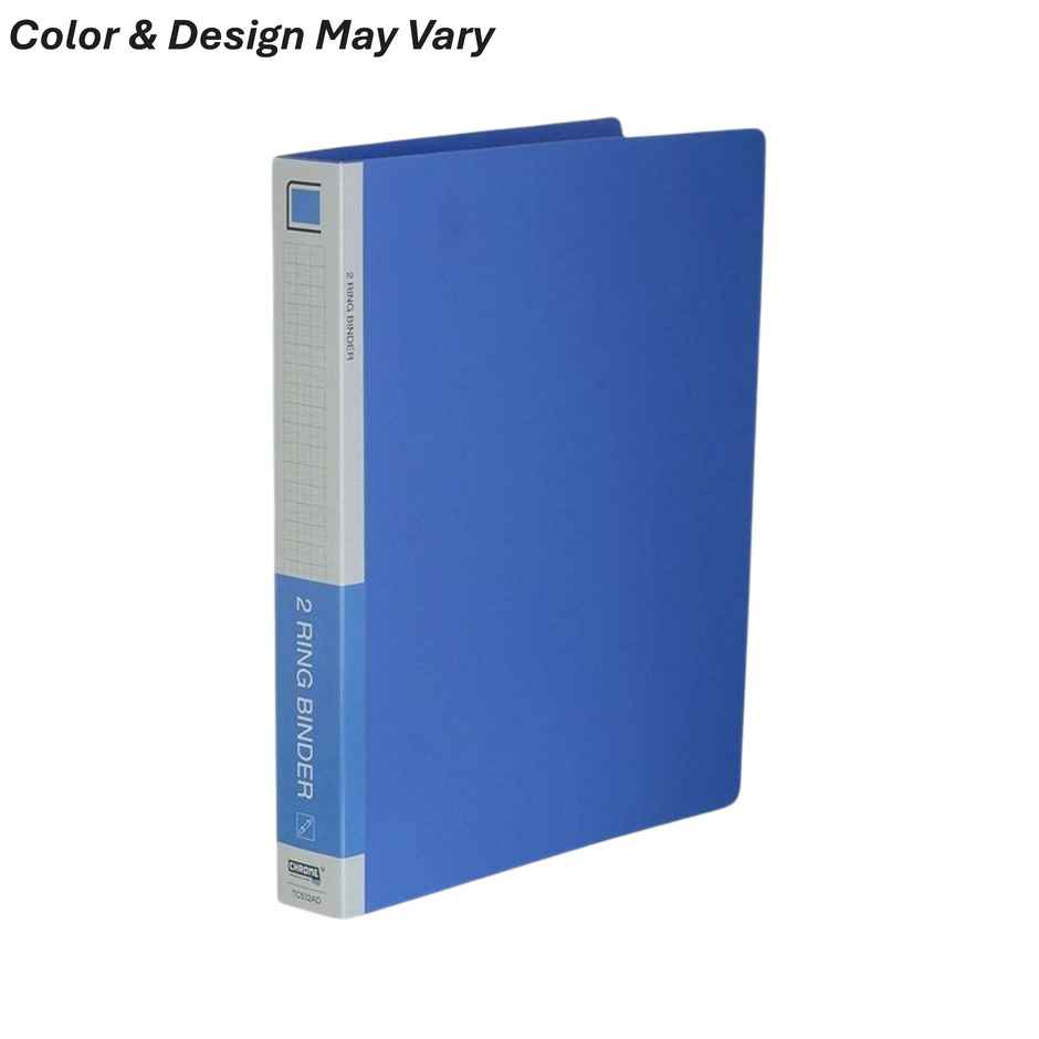 Chrome A4 Ring File 2 Ring Binder - Assorted Design & Color