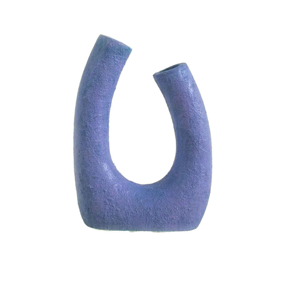 Gaachi Textured Vase in Blue | Handcrafted Ceramic Home Decor