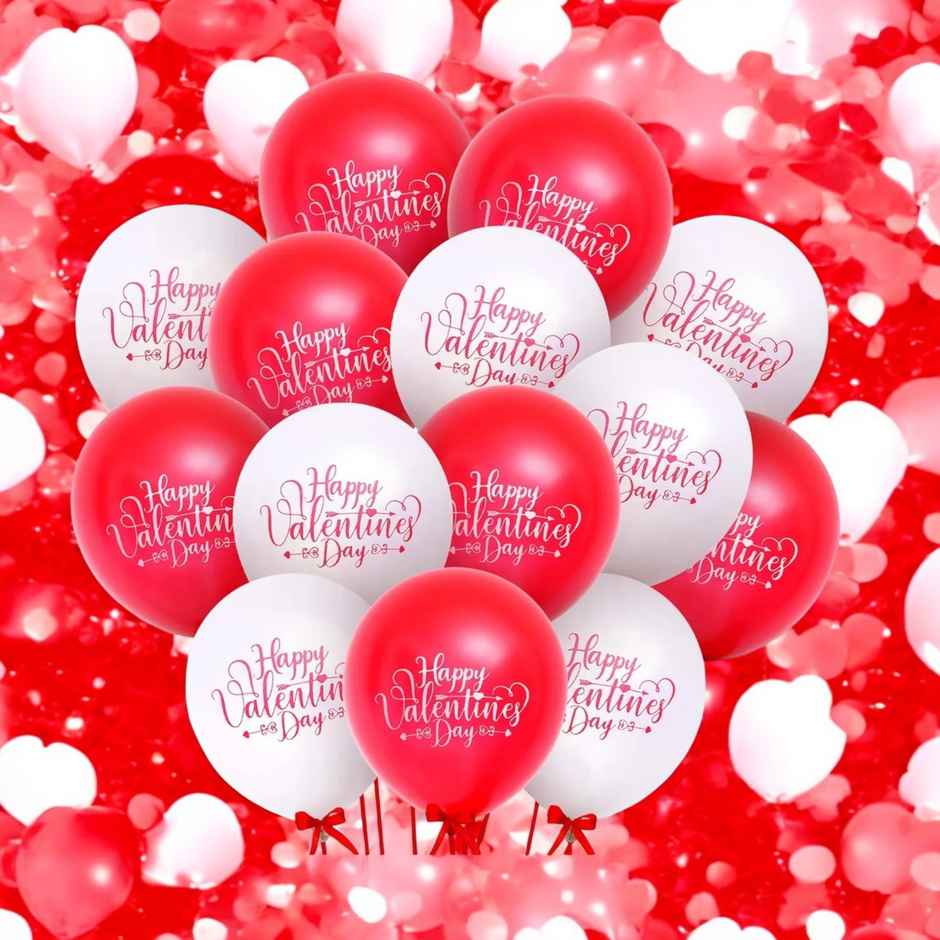Happy Valentine Printed Balloon Combo | Pack Of 20 | Party Propz