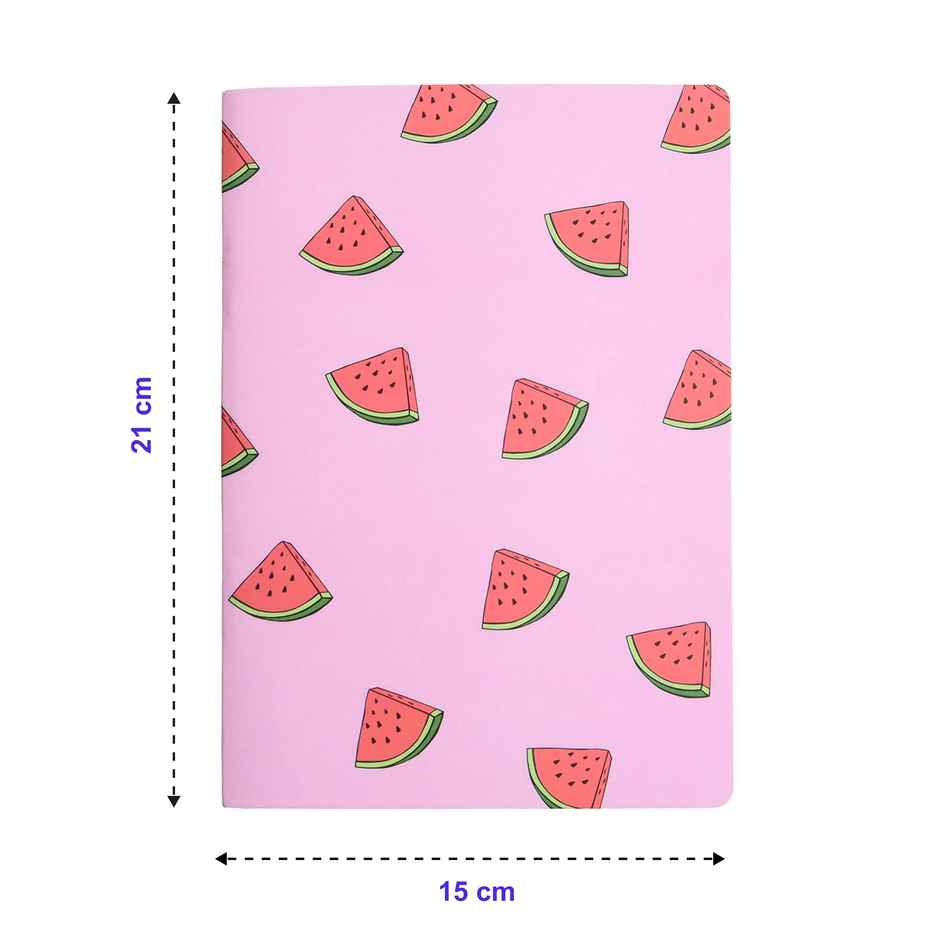 Papboo A5 Unruled Set Of 4 Notebooks, 80 Gsm Paper (240 Pages, 21 x 15 cm, Fruits)