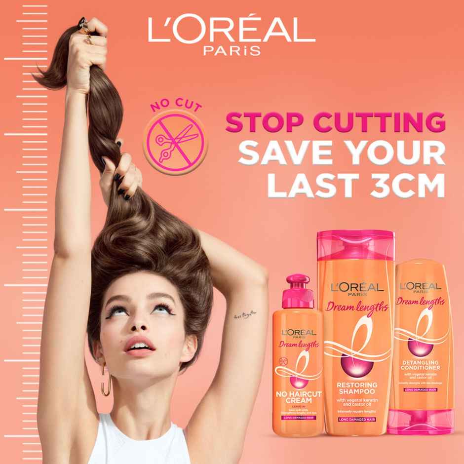 L'Oreal Paris Dream Lengths Shampoo for long,lifeless hair to Nourish and Repair
