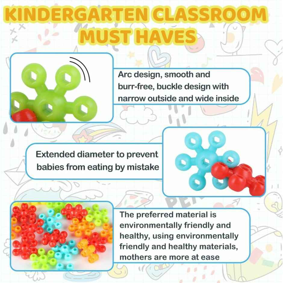 Fablue Snowflake Building Blocks Toy for Kids - Educational Learning Game Puzzle Toy for Kids