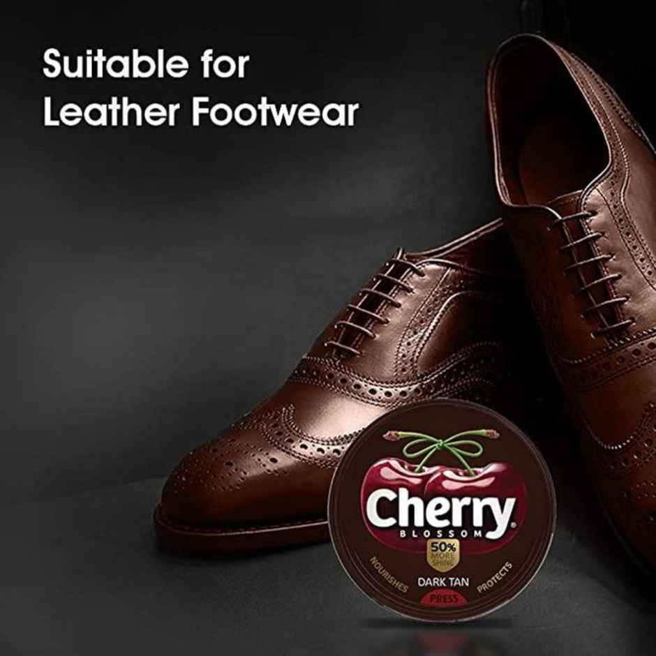 Cherry Blossom Dark Tan Wax Shoe Polish Leather Shoe Shiner