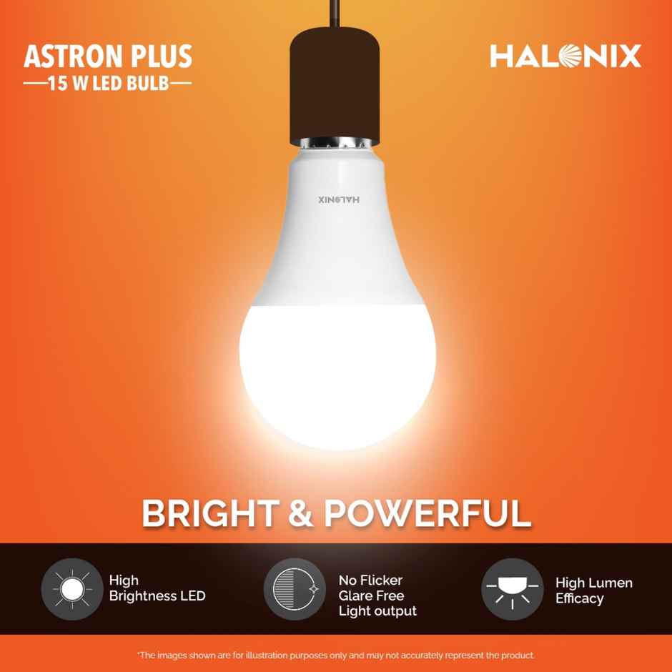 Halonix Astron 15W 6500K Cool White Led Bulb | B22 Base Holder