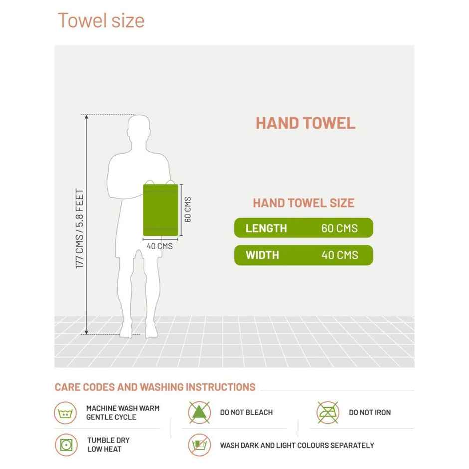 DDECOR Ecofriendly 70% Bamboo 30% Cotton Super Soft 650 GSM Solid Sustainable Hand Towel - Yellow