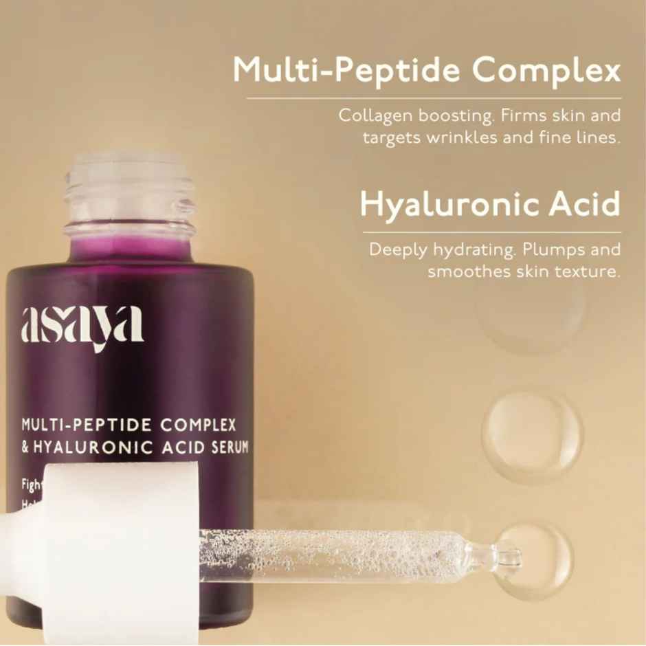 Asaya 5% Multi Peptide Serum With Hyaluronic Acid Collagen Peptide Face Serum for Anti Ageing