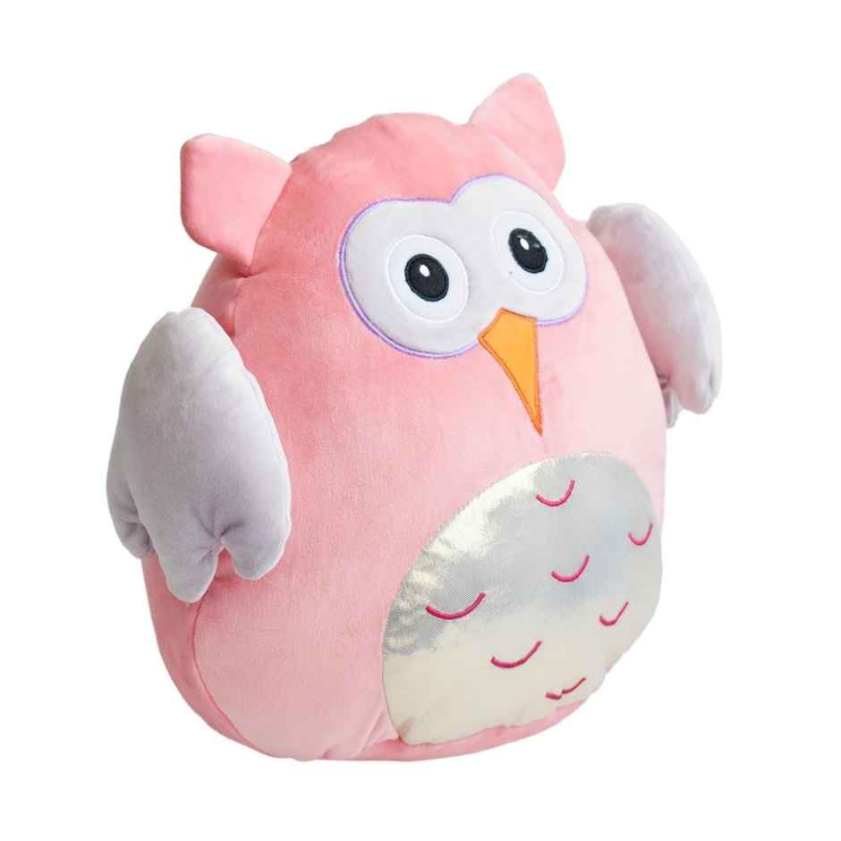 Mirada Cute Pink & Golden Supersoft Owl Soft Toy For Girls/Kids