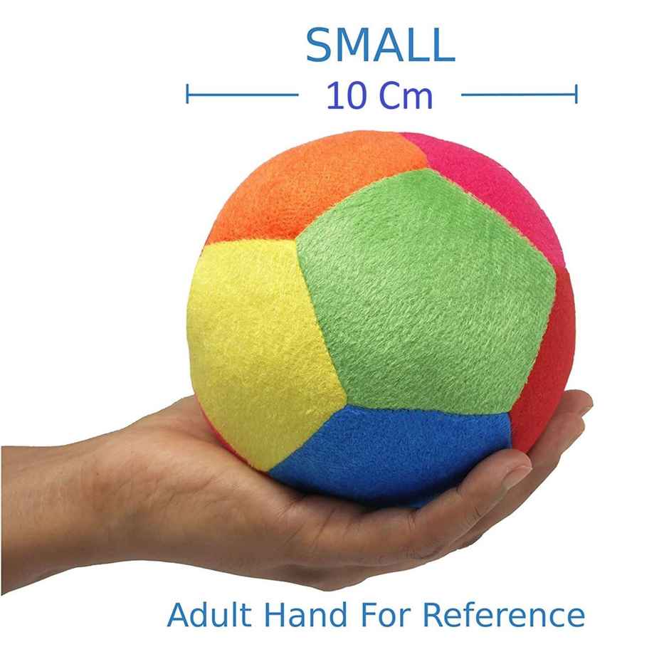 Babique Rattle Ball Plush Soft Toy Cute Kids Home Decor Boys/Girls/Baby (10 cm)
