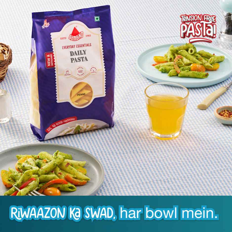 Bambino Daily Premium Spirali Pasta - Pure Durum Wheat, No Maida, Protin Rich