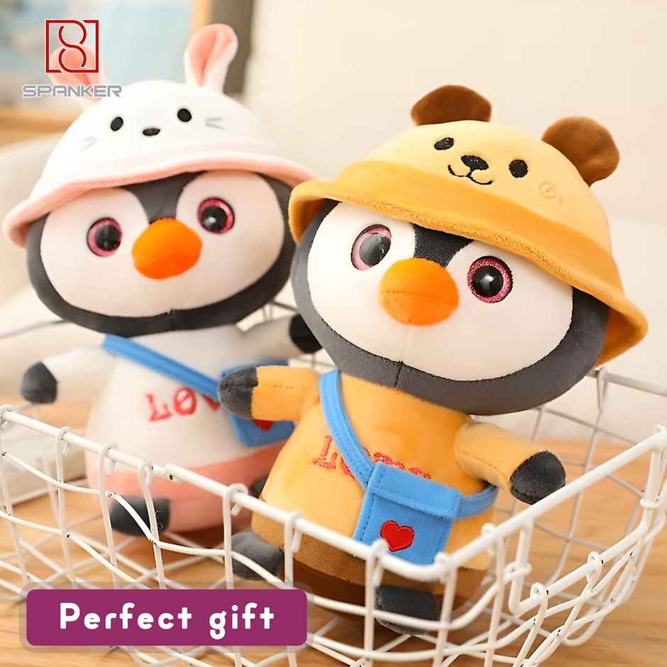 Spanker 20 Cm Transform Penguin Plush Toy | Soft Yellow | Kids Gift