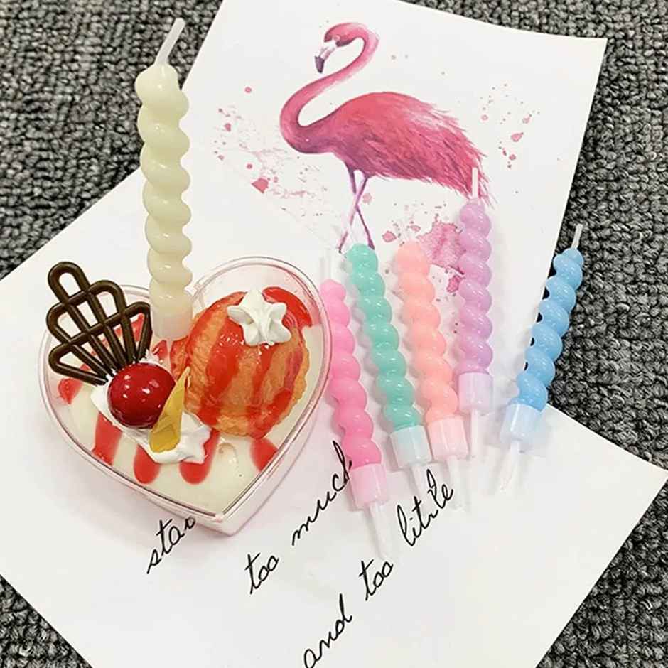 Spiral / Twisted Candles for Birthday & Anniversary | Multicolor | Se7en