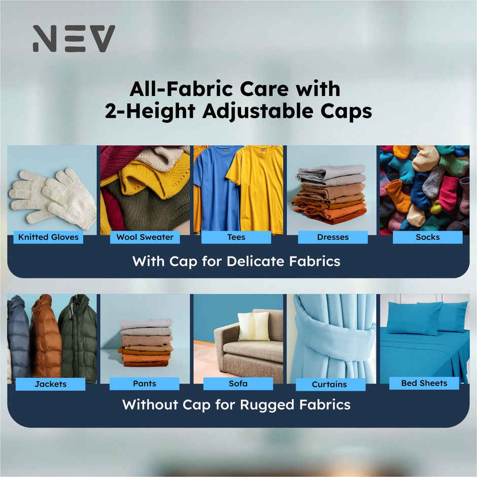 NEV LR-0B Electric Lint Remover with 50ml Lint Collector, 6800 RPM | Black