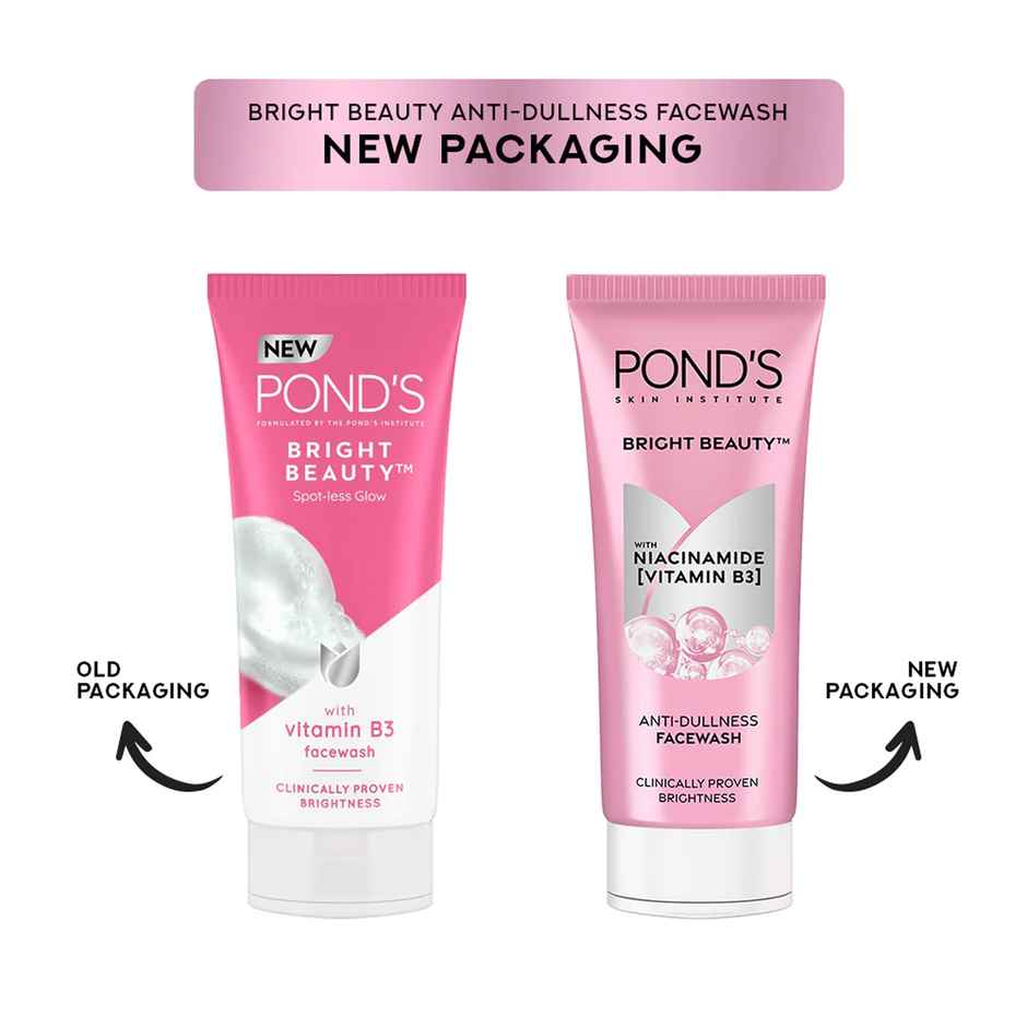 Pond's Bright Beauty Anti-Dullness Facewash With Vitamin B3 Combo