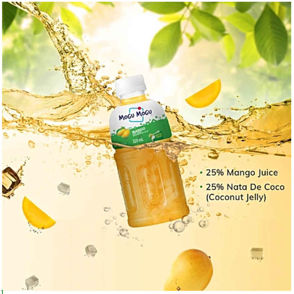 Mogu Mogu Mango Flavoured Drink with Nata de Coco