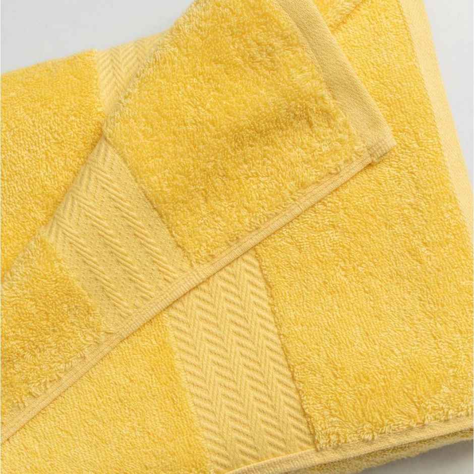DDECOR Highly Durable Good Absorbency Cotton 500 GSM Bath Towel - Yellow