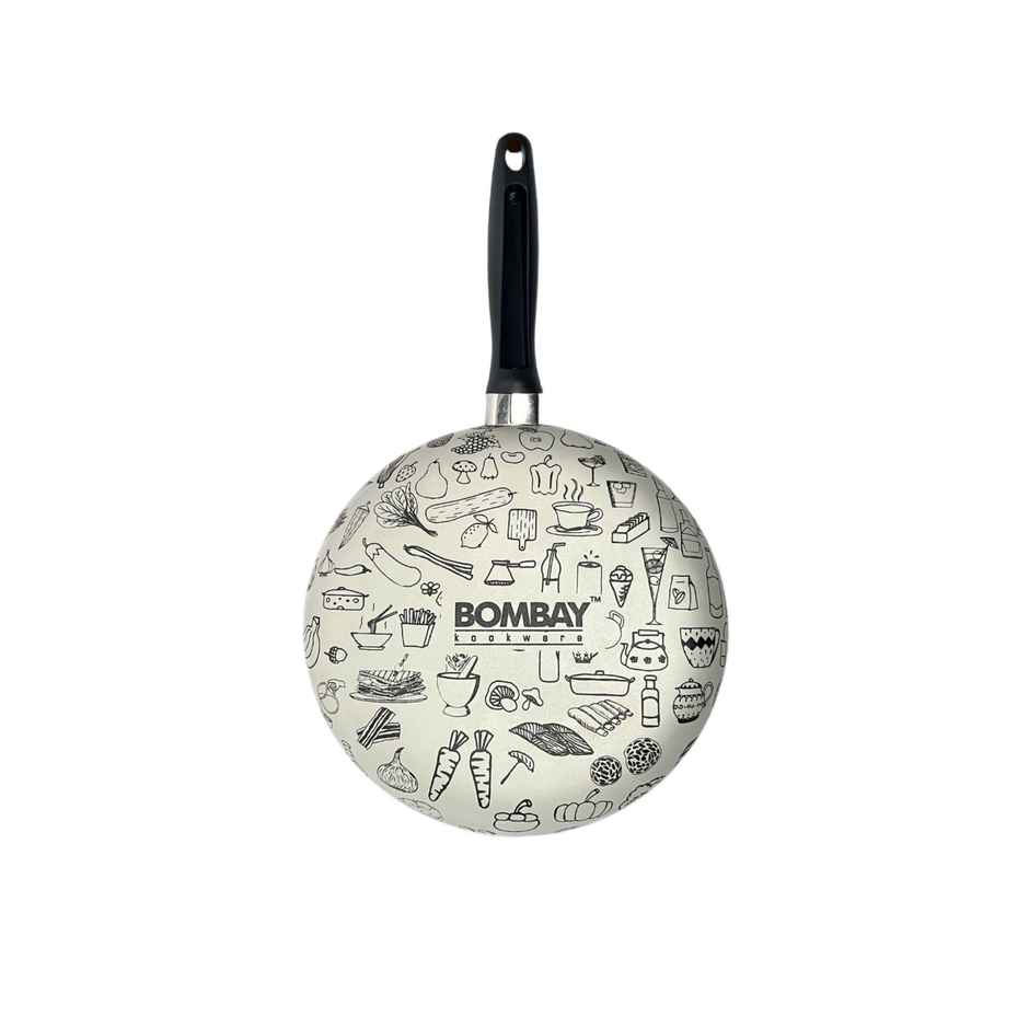 Bombay Kookware Kala Kruti Fry Pan (24 cm) and Kadai (24 cm)