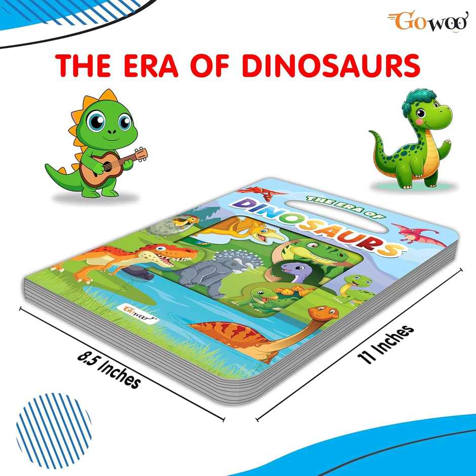 The Era of Dinosaur Window Cut Board Book - Children's Picture Book | Kids Educational Board Book