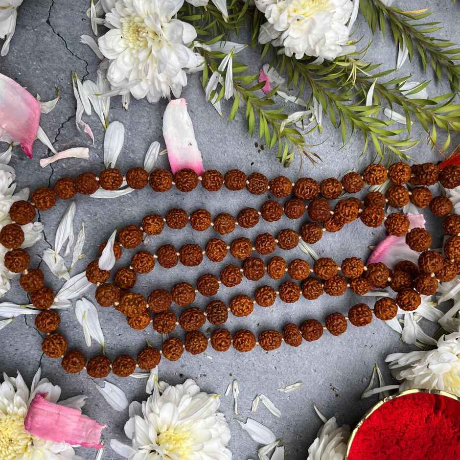 Original Rudraksha Puja Mala | For Meditation & Positive Energy | ServDharm