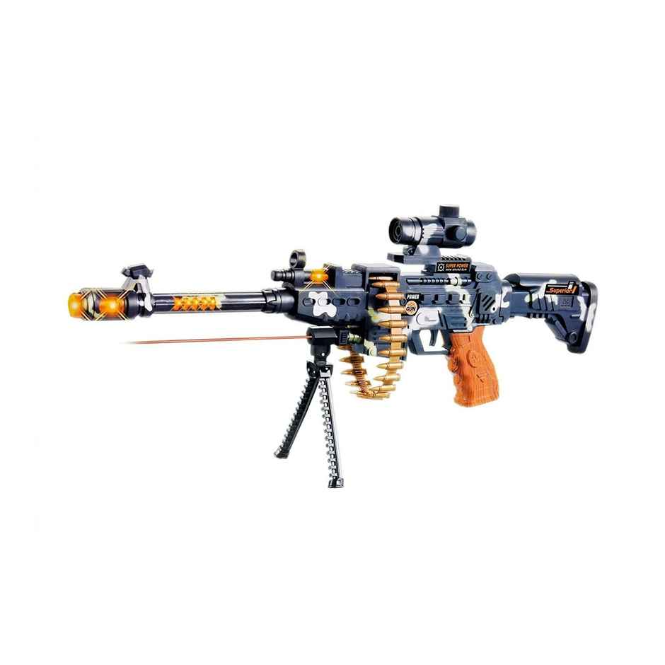 Toyshine Army Style Toy Gun With Music, Lights And Laser Light (4 - 8 Years)