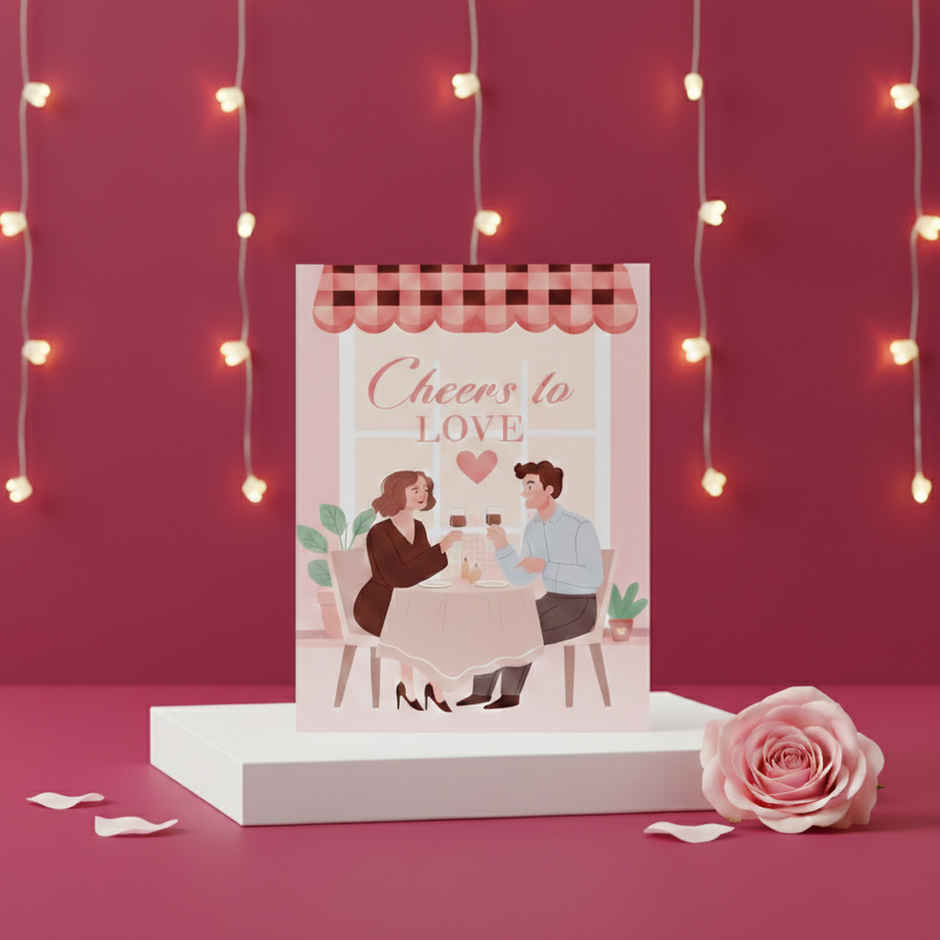 Cheers to Love Greeting Card | Vibebling