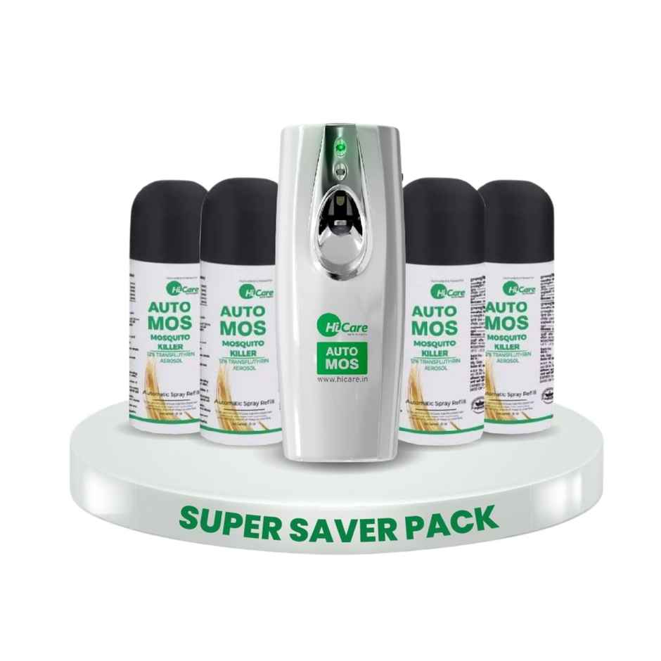 Hicare Automos Mosquito Repellent Machine with Refill (Super Saver Pack)