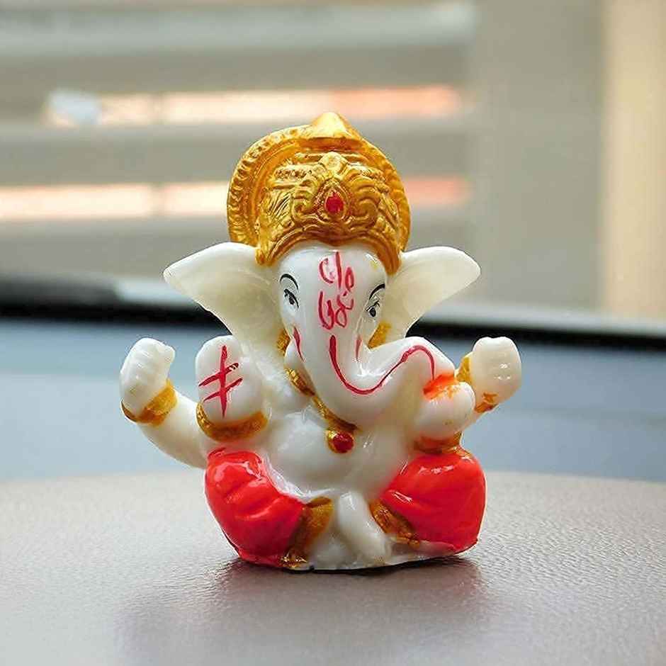 Ganesh Idol for Car Dashboard, Home Decor | Polyresin Figurine | Perpetual
