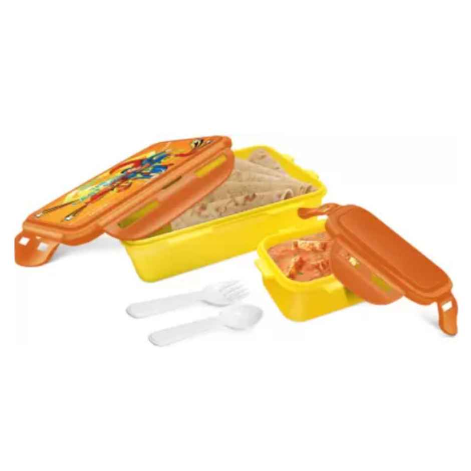 Milton Mini Fun Treat Super Hero Lunch Box (Blue/Orange, Pack Of 1)