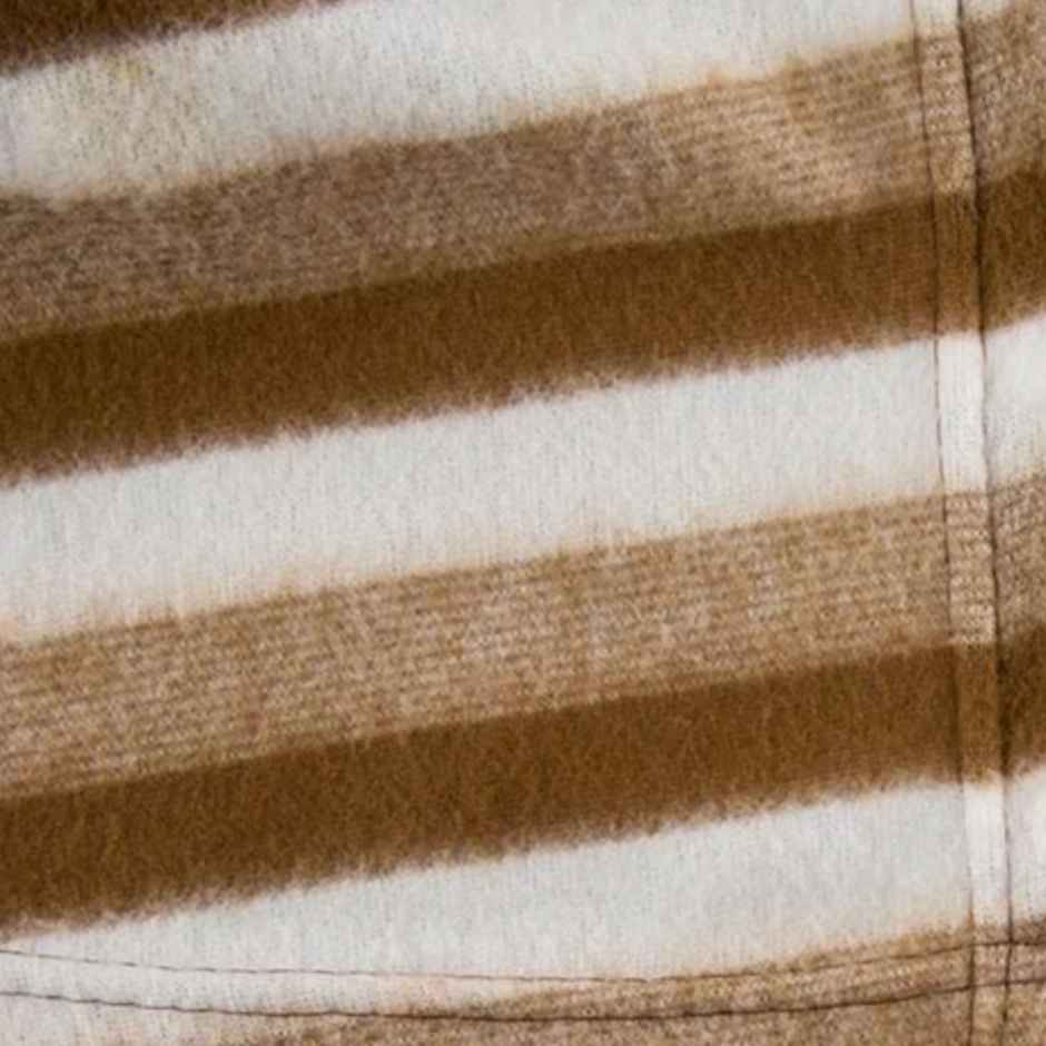 Elegant Weavers UBR Blanket | Striped Brown | 130 cm x 215 cm