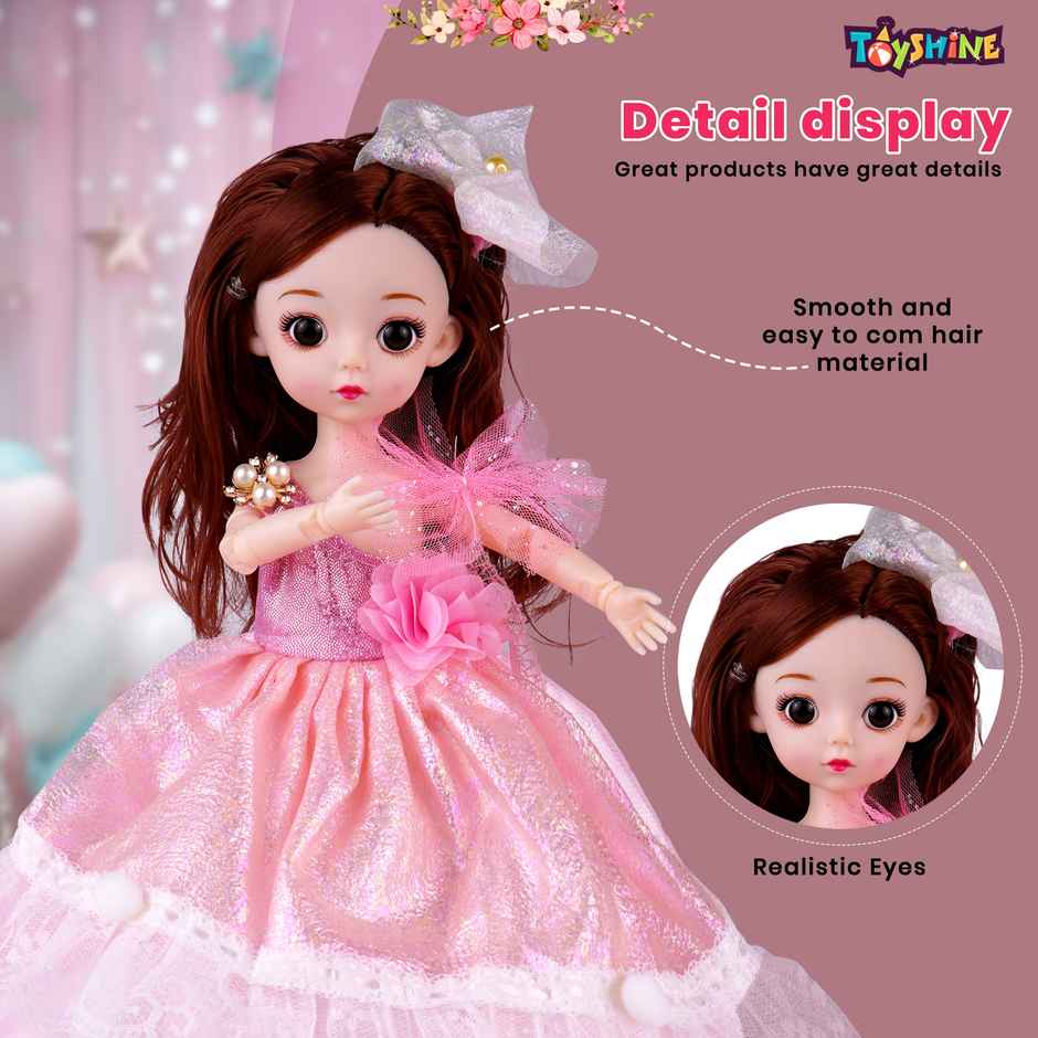 Toyshine 9 Inch Alia Doll In Wedding Dress | Pink | Pretend Play Toy