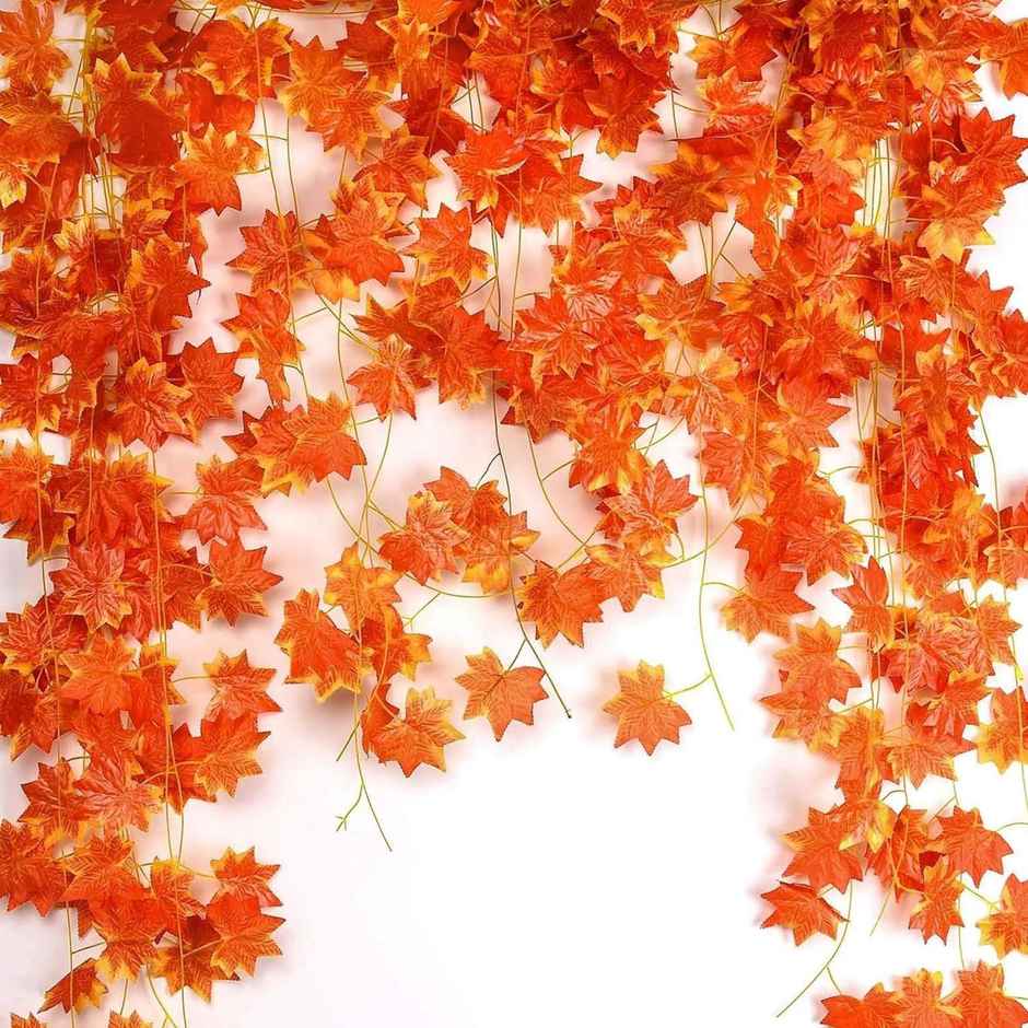 Tied Ribbons Set Of 6 Artificial Money Plant Leaves Creeper Garland (233.6 Cm)