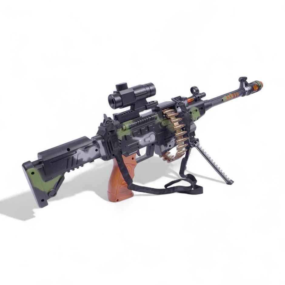 Toyshine Army Style Toy Gun With Music, Lights And Laser Light (4 - 8 Years)