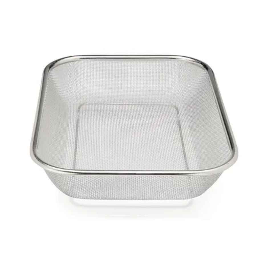 Petals Steel Multi Colander,Fridge Storing, Fruit Basket, Vegetable Strainer | 30x22x6.5 Cm