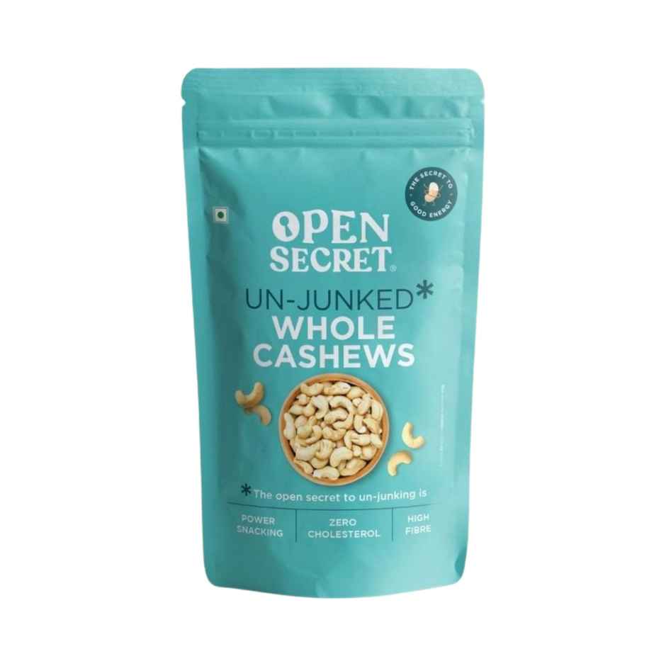 Open Secret Premium Whole Cashews (Kaju) -High Protein, Fasting Vrat Special, Healthy Snacking