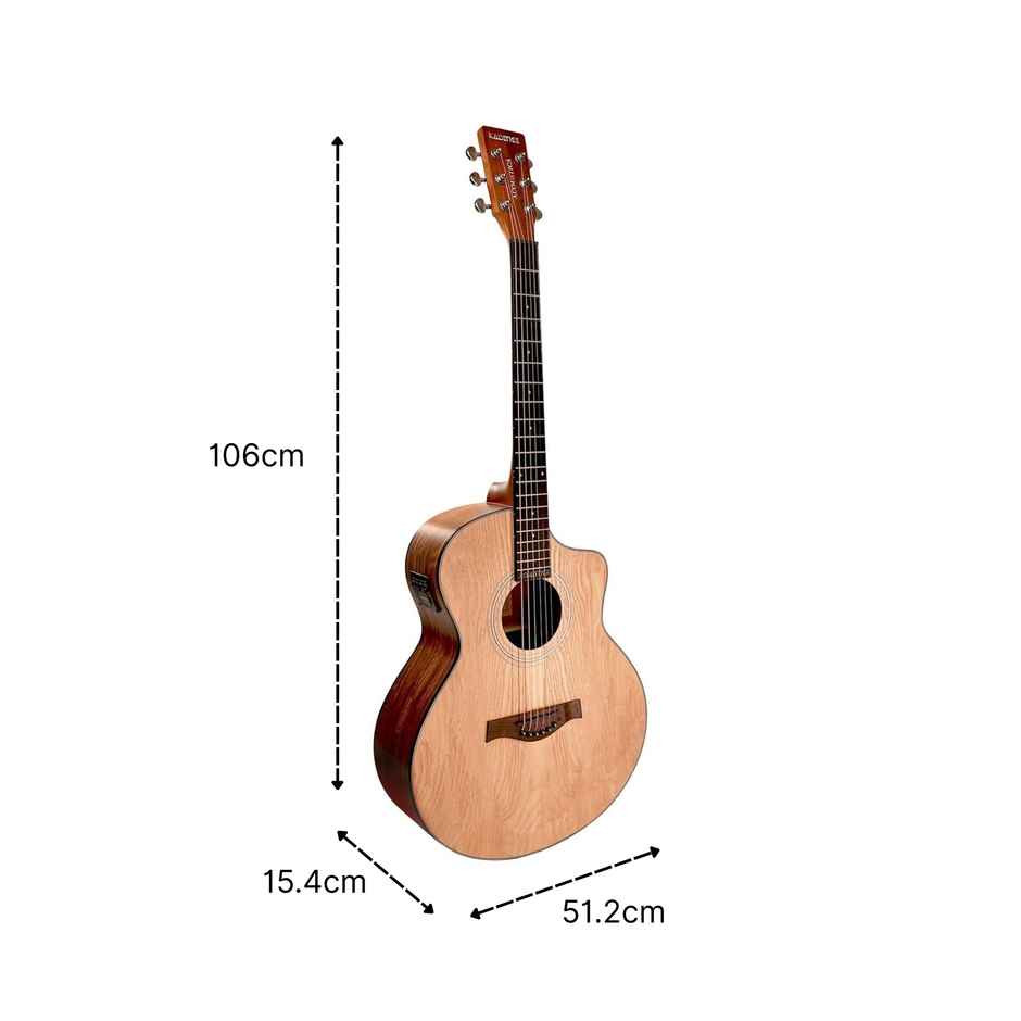 Kadence Guitar Semi Acoustica Series Ash Wood Guitar with EQ | Bag & Learning Plan | A06EQN