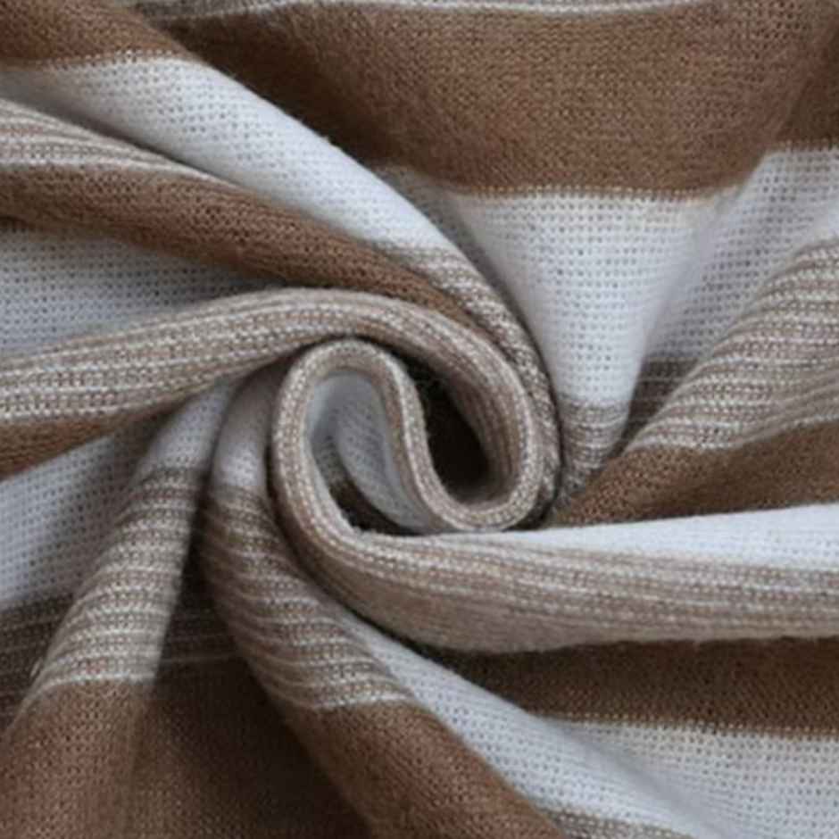 Elegant Weavers UBR Blanket | Striped Brown | 130 cm x 215 cm