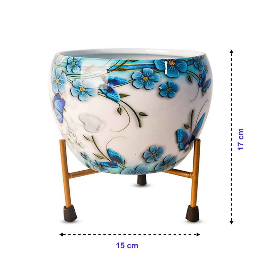 Peng Essentials Reva Home Decor Vase With Stand I Desktop, Bedroom Corner Table, Home Decor Centepc