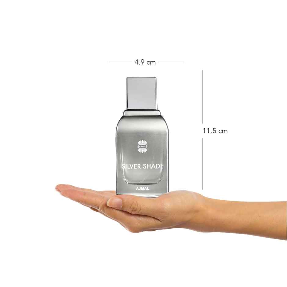 Ajmal Silver Shade Eau De Parfum | Long Lasting Scent Spray | Citrus Perfume Gift For Men