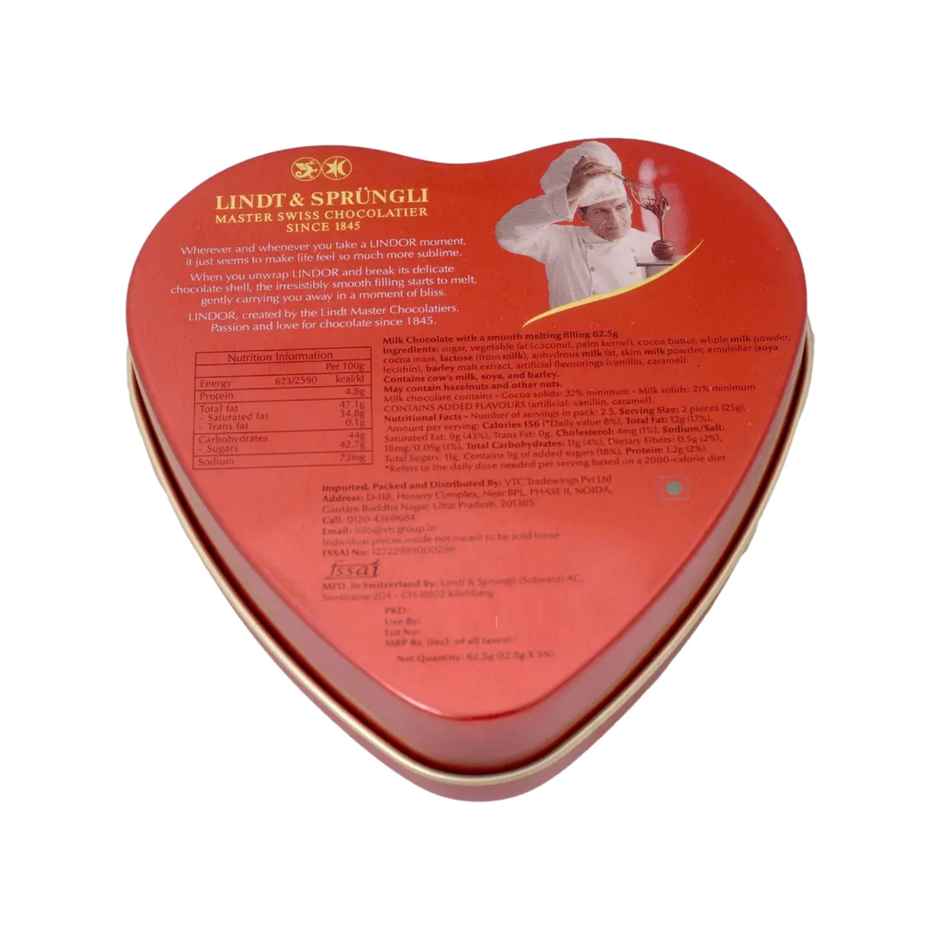 Lindt Lindoor Heart Tin Chocolate Gift Box