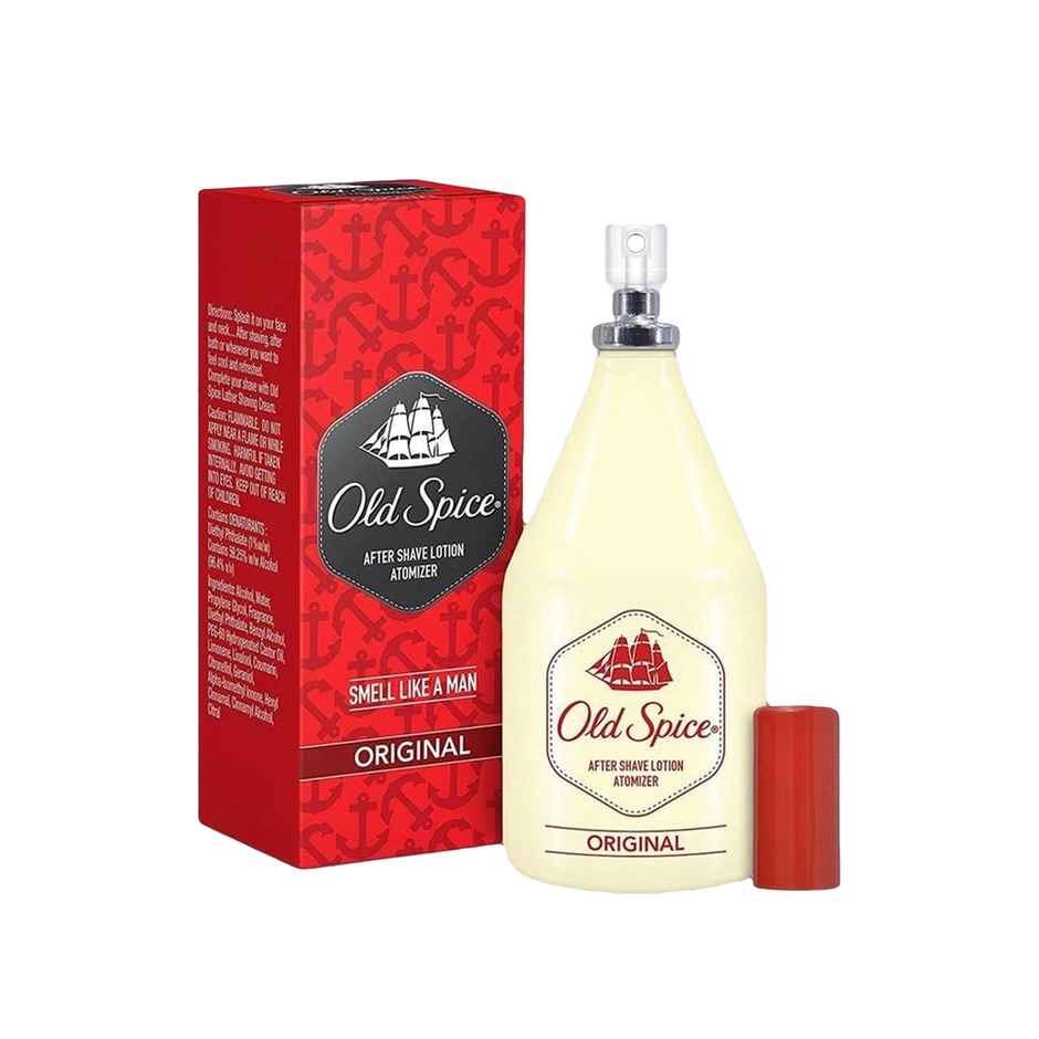 Old Spice Original Atomizer After Shave Lotion (150ml) & Gillette Mach 3 Shaving Razor Blades For Men (2 Cartridges) (2pc) Combo
