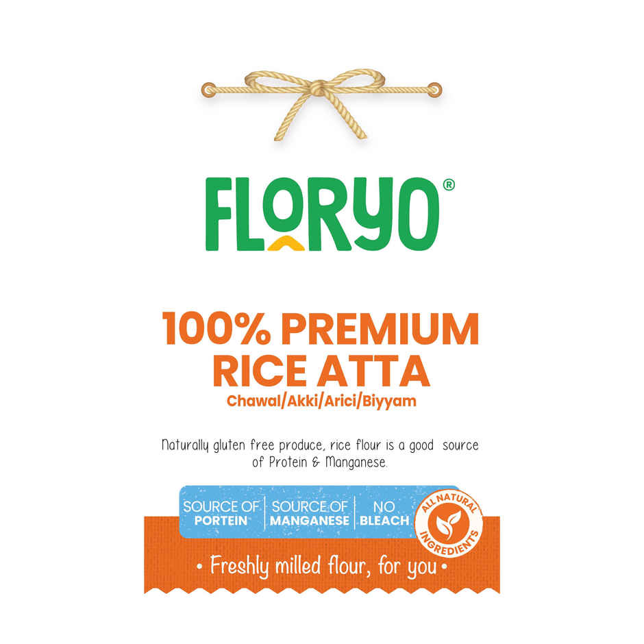 Floryo Freshly Milled Premium Rice Atta | Chawal-Akki-Arici-Biyyam