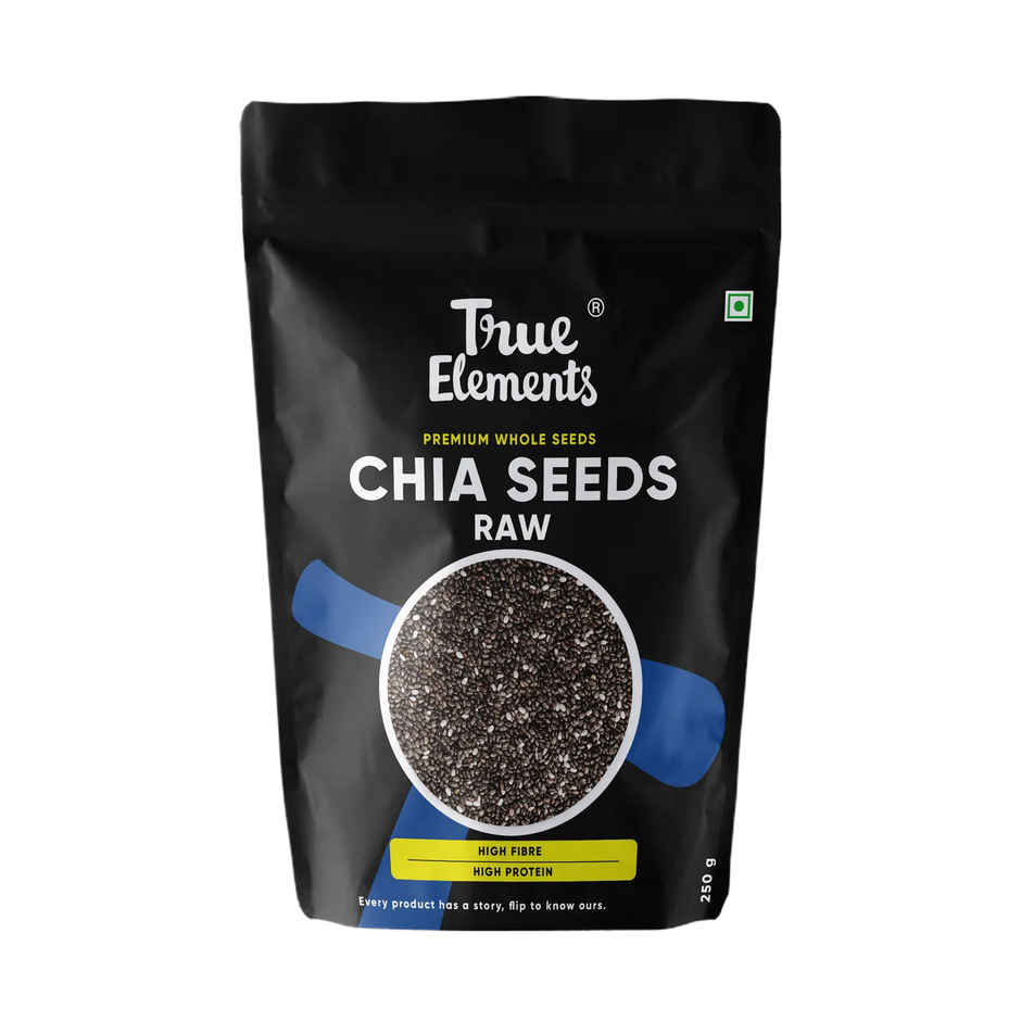 True Elements Chia Seeds Non-Gmo Seeds For Eating Rich In Omega -3 And Fibre Healthy Snacks Combo