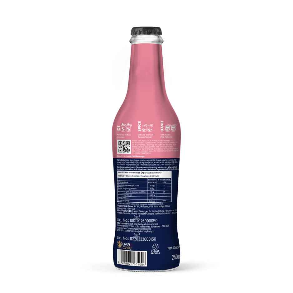 Dash Of Rcb Organic Pink Paloma Cocktail Mixer