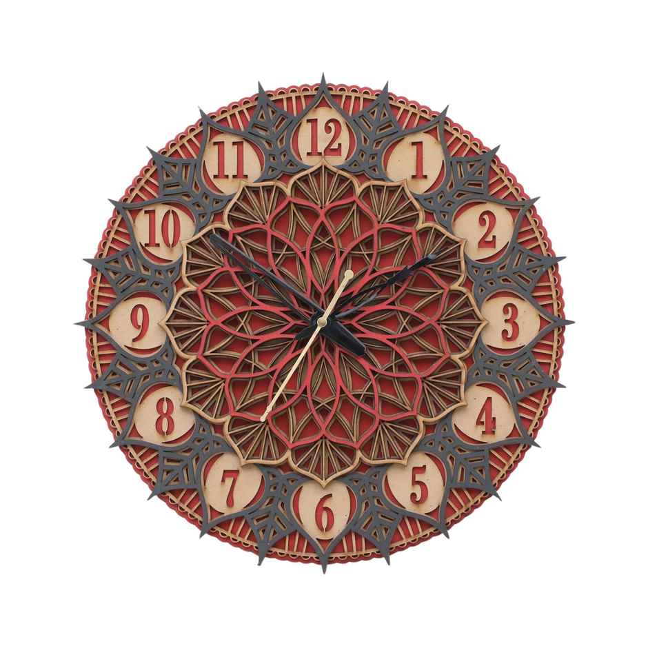 Casacraft From Pepperfry Laser Cut Design Mdf Wall Clock Living Room