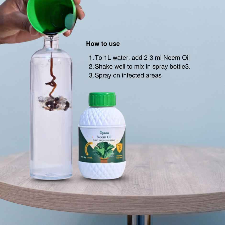Ugaoo Neem Oil Spray For Plants & Garden-Highly Effective On Plant Insects Aquatic Plant Fertilizer