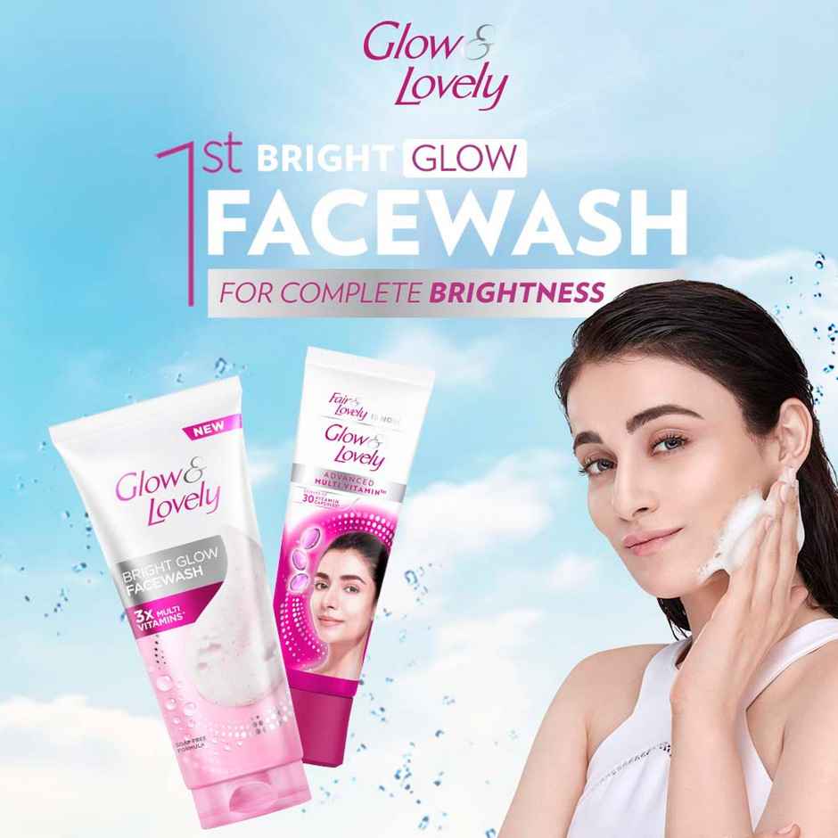 Glow & Lovely Insta Glow Multivitamins Face Wash - For Bright Skin